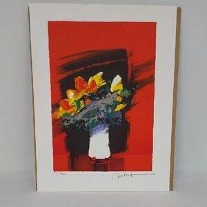 Emile Bellet "Petit Bouquet" Lithograph 63/100.